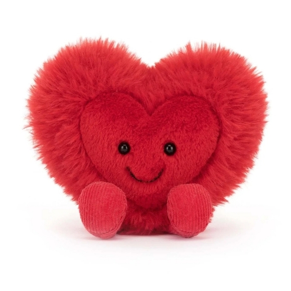 Jellycat Amuseables Beatie Heart Little 4.5"x2" Soft & Plush NWT - Picture 2 of 3